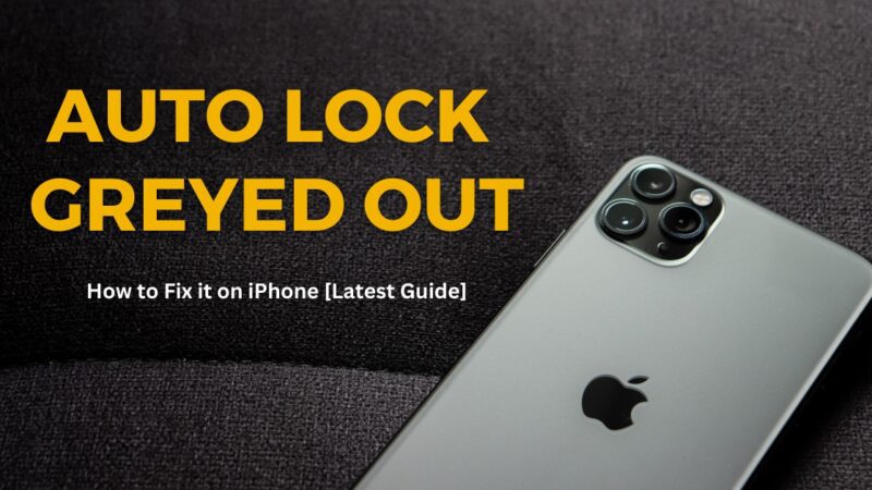 Auto Lock Greyed Out: How to Fix it on iPhone [Latest Guide]