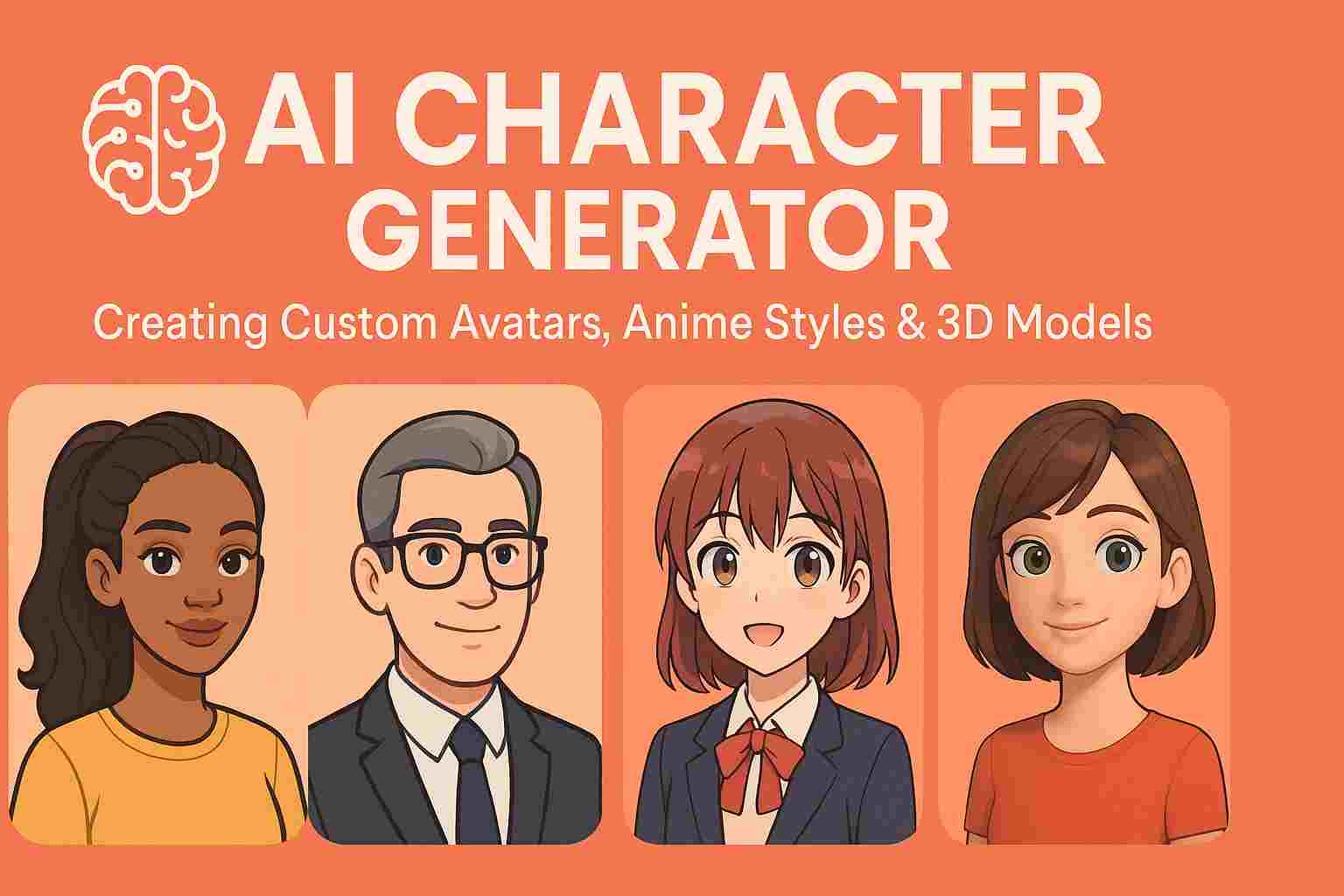 AI Character Generator: Creating Custom Avatars, Anime Styles, 3D Models & Consistent Characters Made Simple